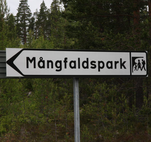 Mångfaldspark skylt Sörgraninge